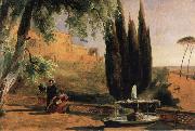 Carl Blechen Park Terrace at Villa d-Este oil painting on canvas